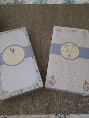 Floral Lined Notepads - Blue & Green Accents